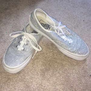 Silver Glitter Vans